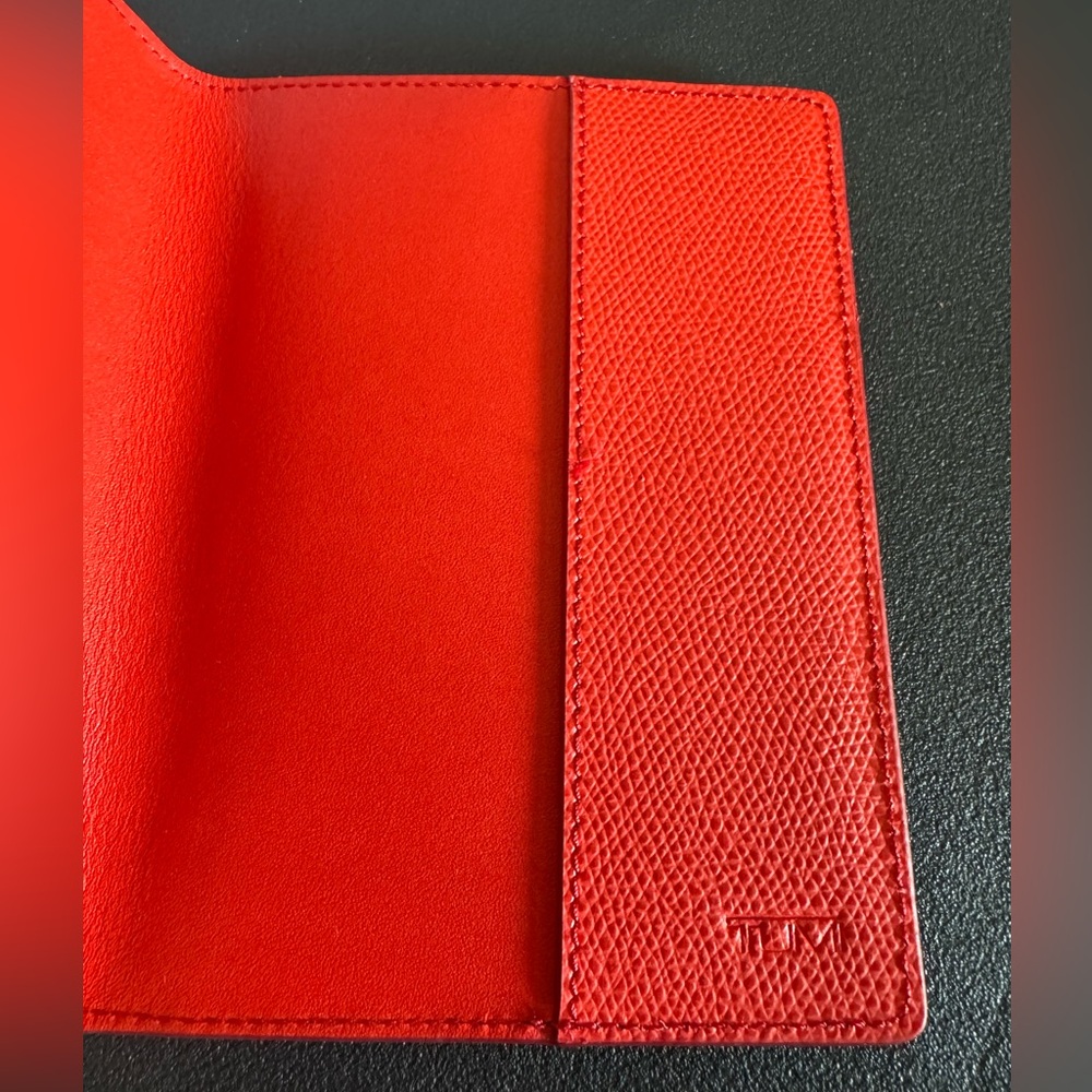 Tumi Province Passport Holder In Red - Picture 5 of 7
